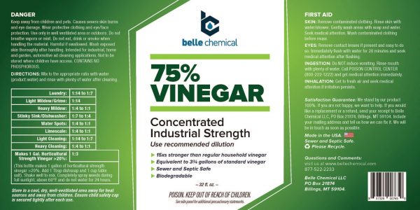 75% Vinegar - Industrial Strength (Concentrated) - Image 2