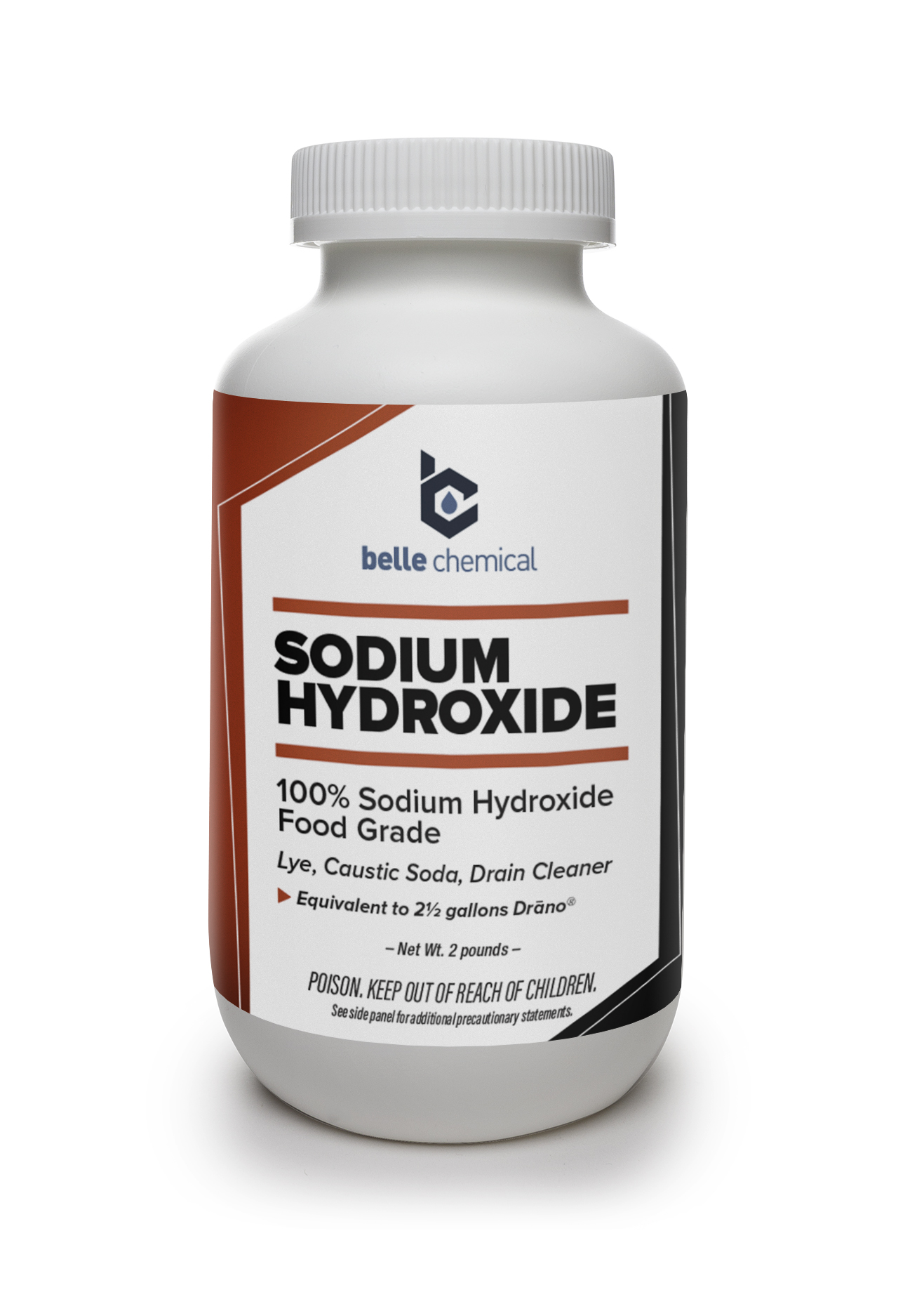 Sodium Hydroxide - Pure - Food Grade (Caustic Soda, Lye) (2 pound Jar)
